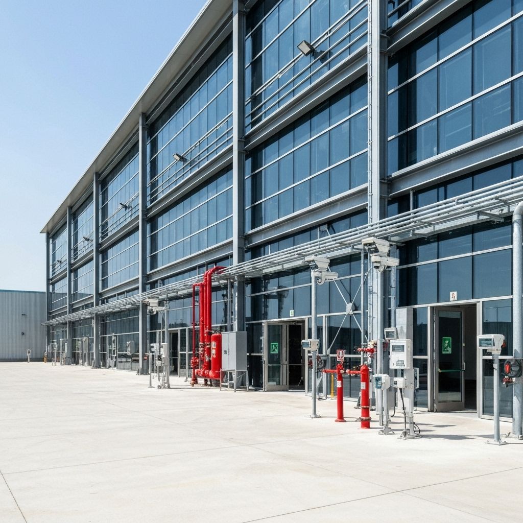 Industrial facility background